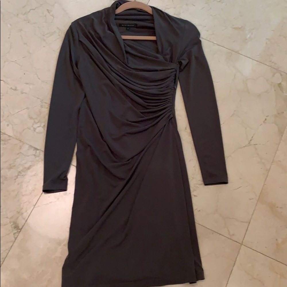 Gorgeous David Meister olive green fitted dress